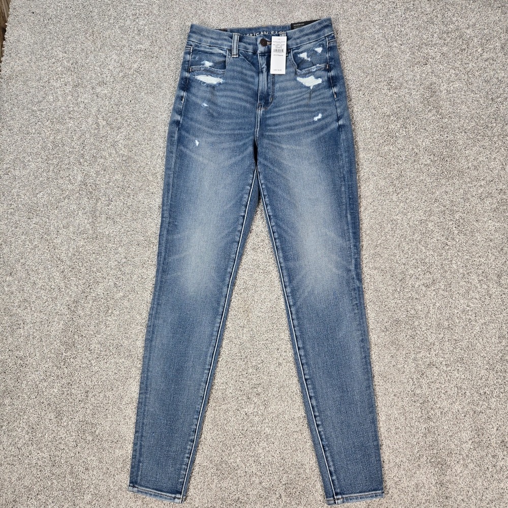 High-Rise Distressed Women’s Skinny Jeans - Blue